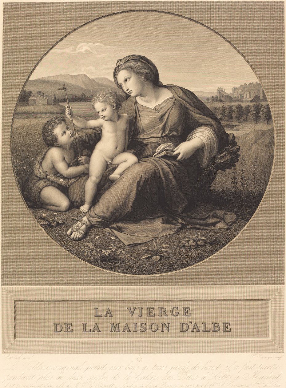 Alba Madonnan av Baron Auguste Gaspard Louis Desnoyers after Raphael