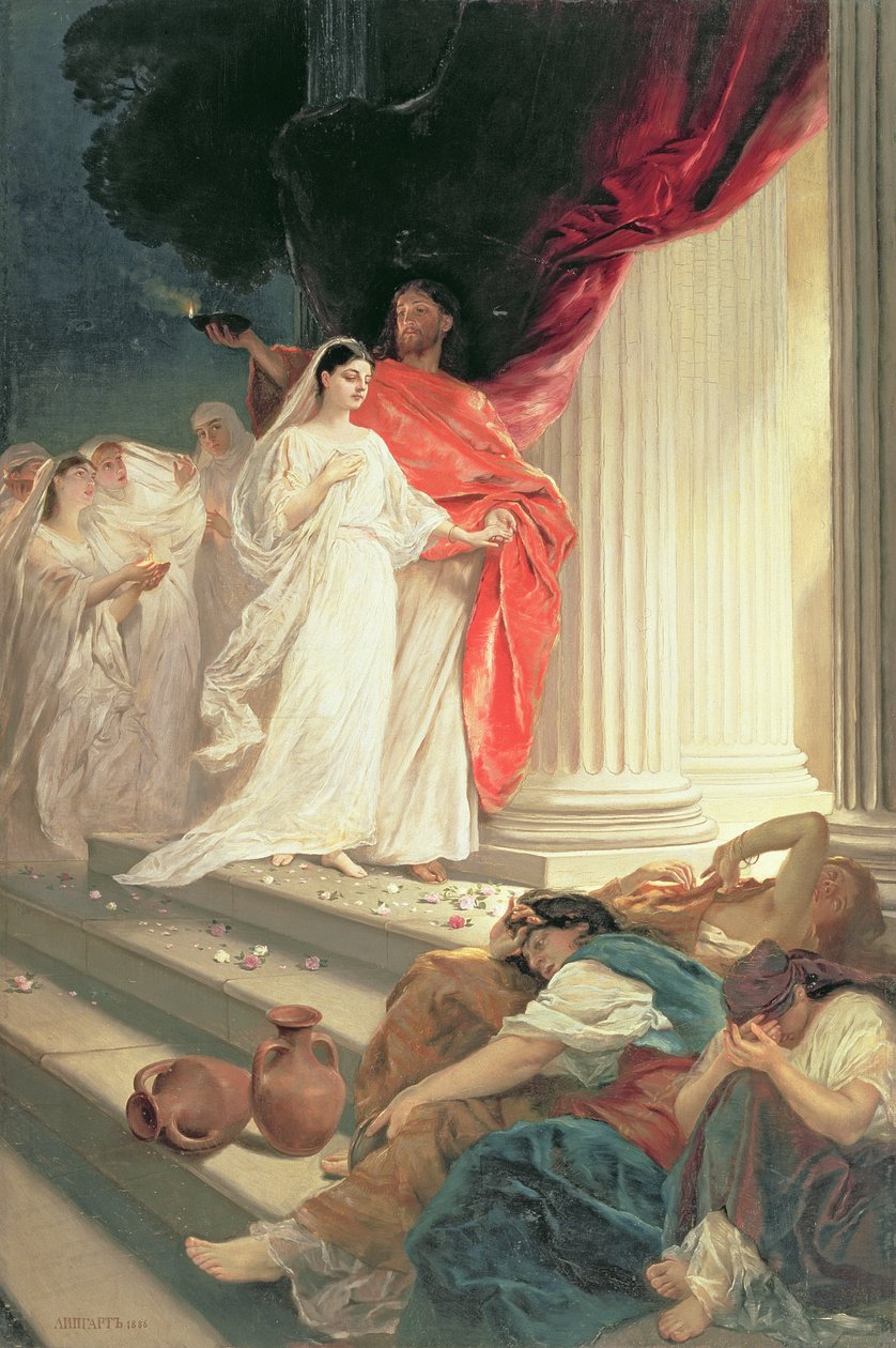 Liknelsen om de vise och dåraktiga jungfrurna av Baron Ernest Friedrich von Liphart
