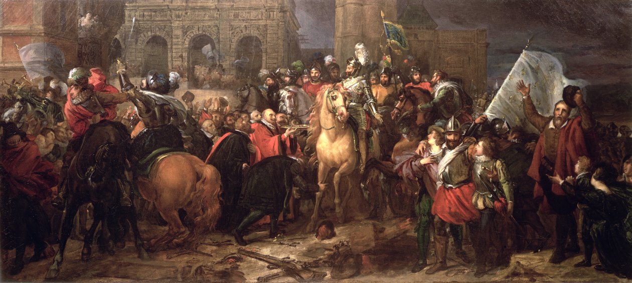 Henri IV:s intåg i Paris, 22 mars 1594 (målad 1817) av Baron François Pascal Simon Gérard