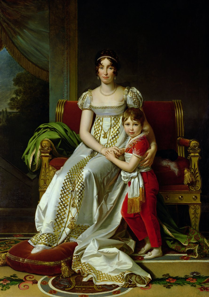 Hortense de Beauharnais (1783-1837) drottning av Holland och hennes son, Napoleon Charles Bonaparte (1802-07) 1806 av Baron François Pascal Simon Gérard