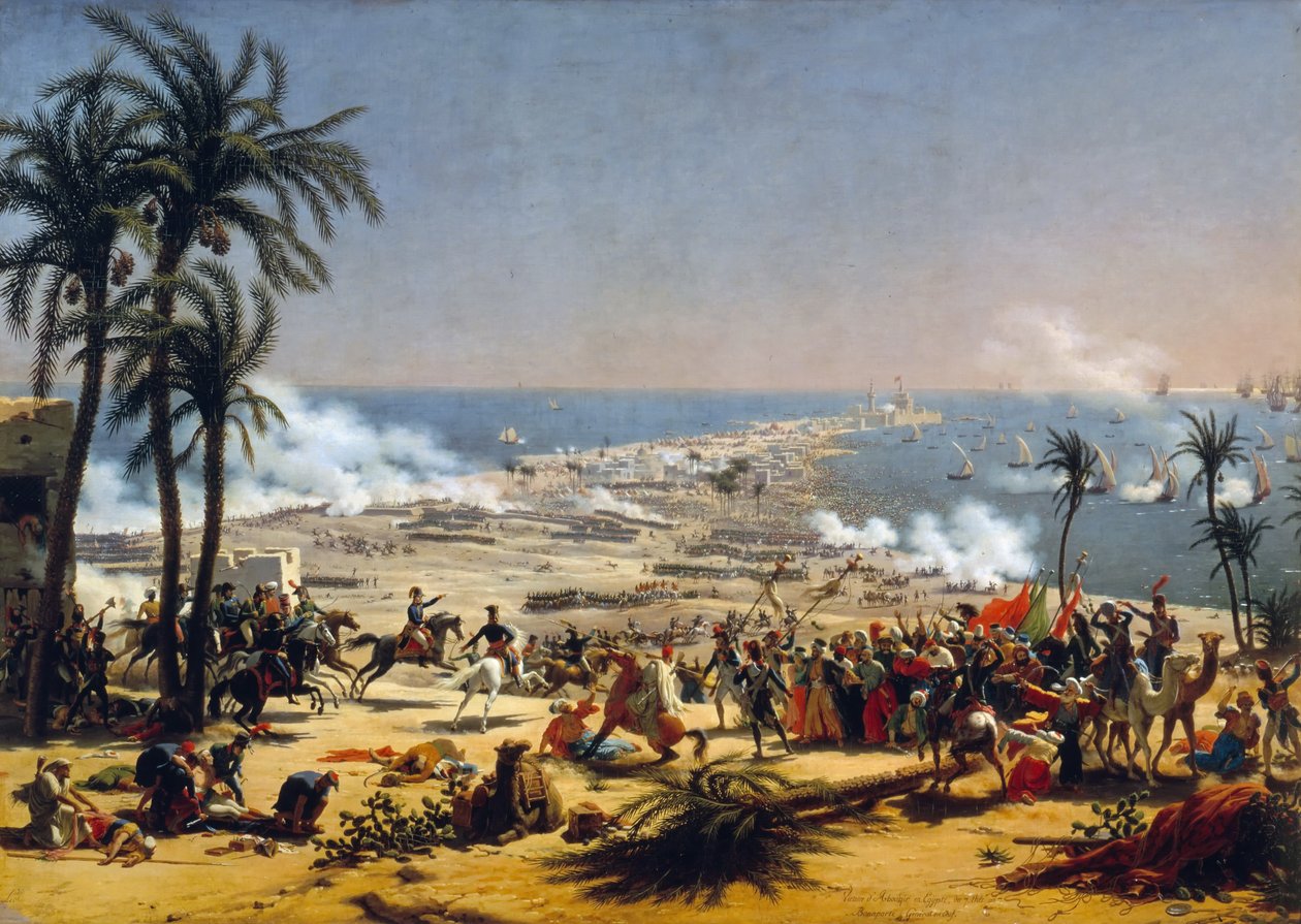 Slaget vid Aboukir, 25 juli 1799 av Baron Lejeune Louis François
