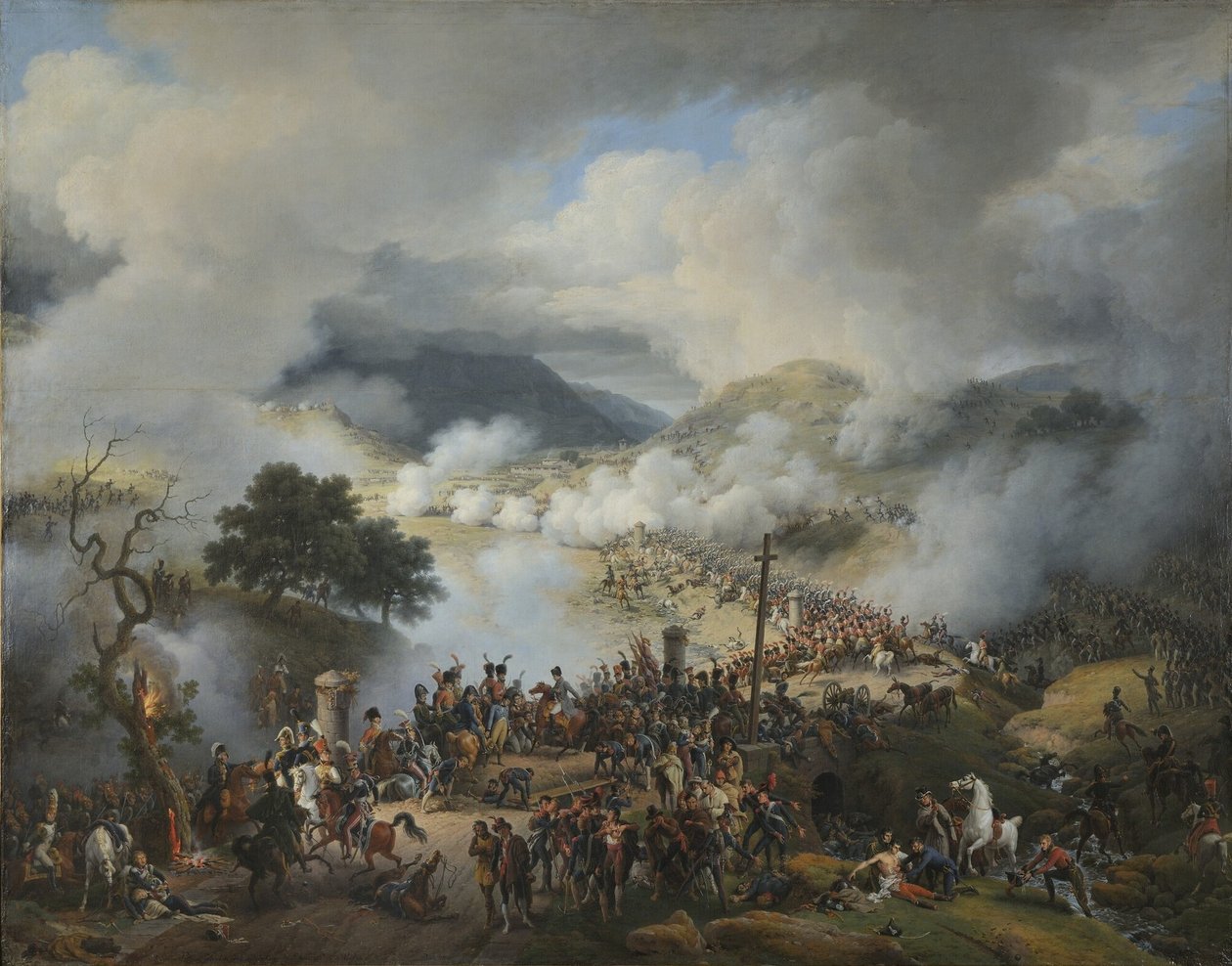 Franska: Bataille du col de Somo Sierra en Castille, le 30 novembre 1808 Slaget vid Somo Sierra, 30 november 1808 av Baron Lejeune Louis François