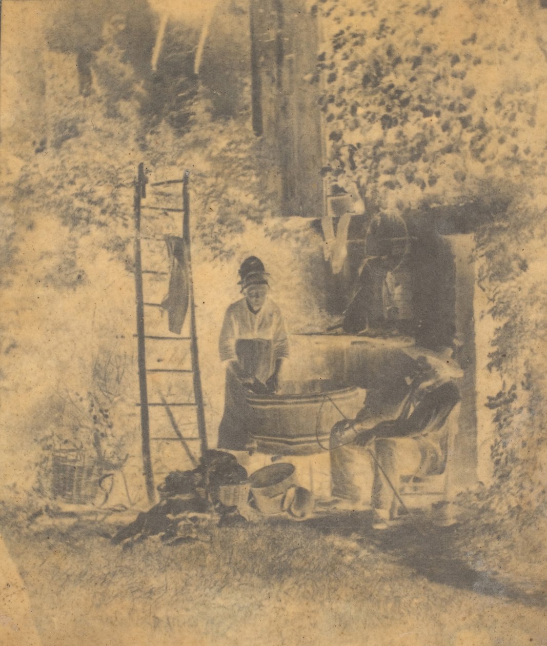 Tvätten, 1840-talet. av Baron Louis Adolphe Humbert De Molard