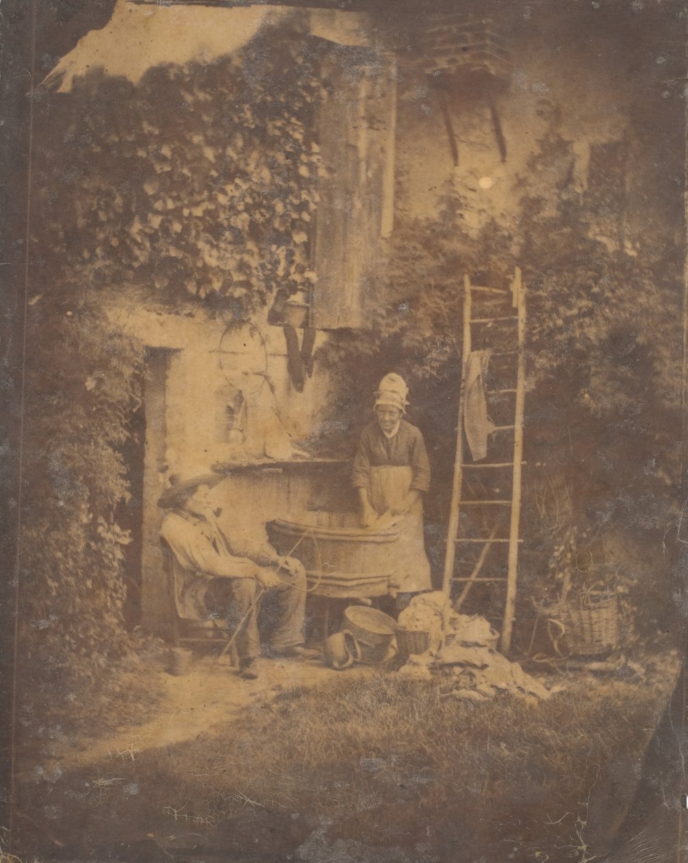 Tvätten, 1840-talet. av Baron Louis Adolphe Humbert De Molard