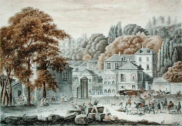 The New Place du Pont, Sevres, 1822 av Baron Louis Albert Bacler dAlbe