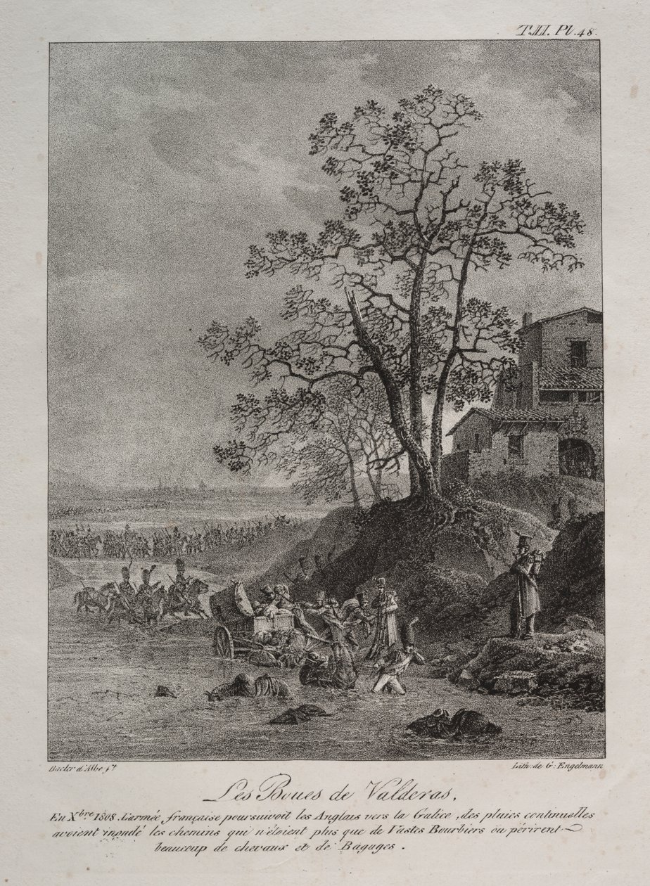 Spansk kampanj: Myrarna i Valderas, provinsen Leon av Baron Louis Albert Guillain Bacler d