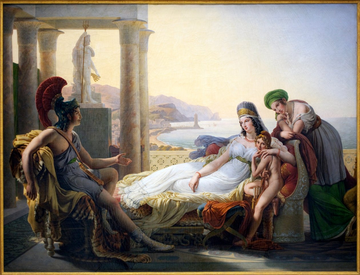 Enee narrant a Didon the misfortunes of Troy - Målning av baron Pierre Narcisse (Pierre-Narcisse) Guerin (1774-1833), olja på duk av Baron Pierre Narcisse Guerin