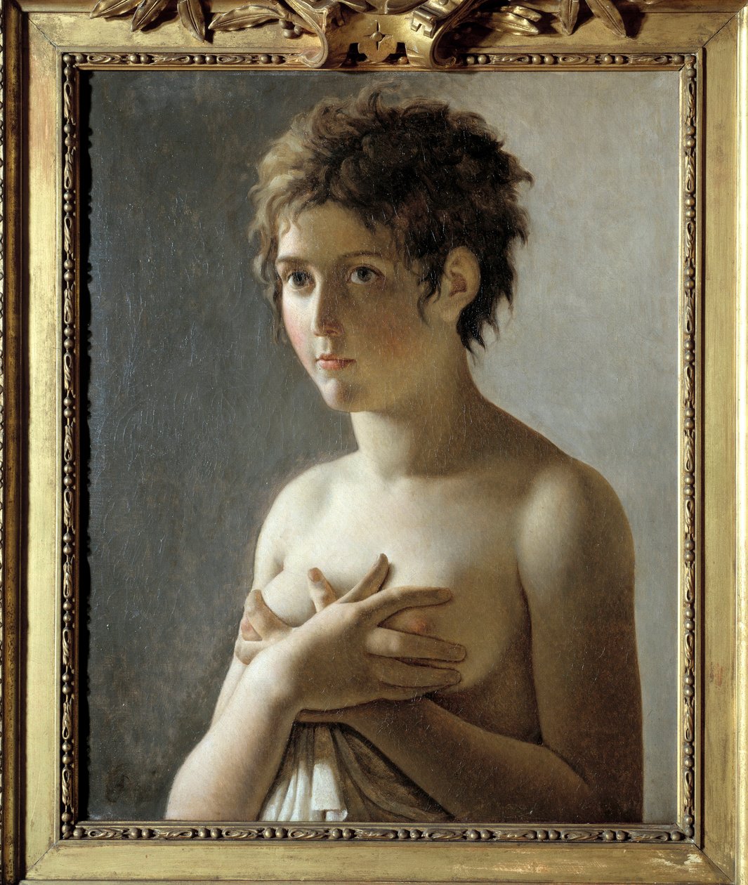 Porträtt av en flicka i byst - Målning av Pierre Narcisse (Pierre-Narcisse) Guerin (1774-1833) av Baron Pierre Narcisse Guerin