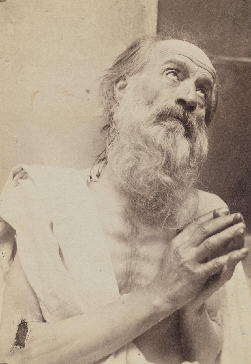 [Porträtt av man som ber] av Baron Wilhelm von Gloeden