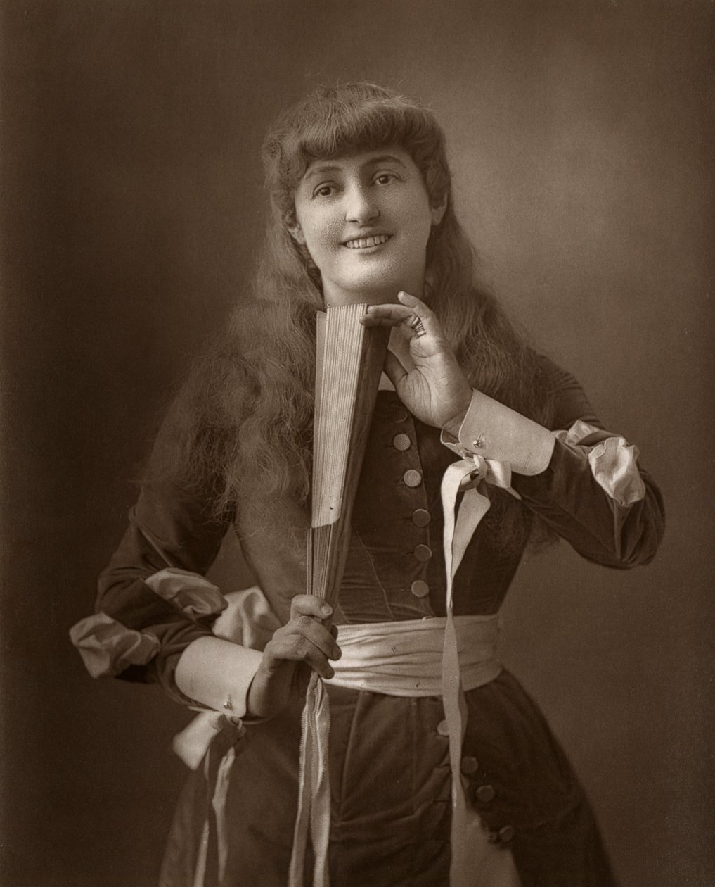 Brittiska skådespelerskan Alice Atherton i Oliver Grumble, 1886 av Barraud