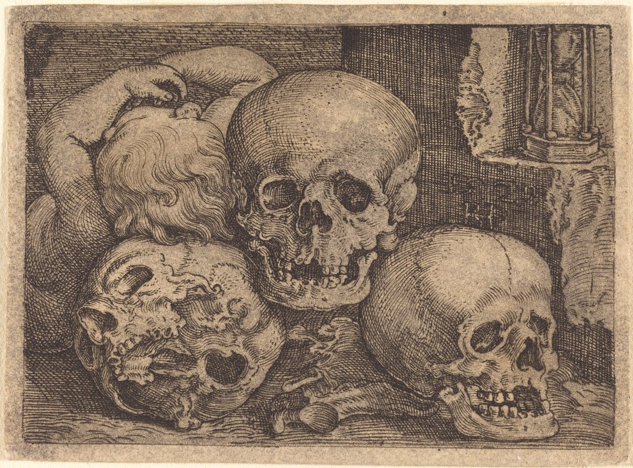 Barn med tre skallar av Barthel Beham