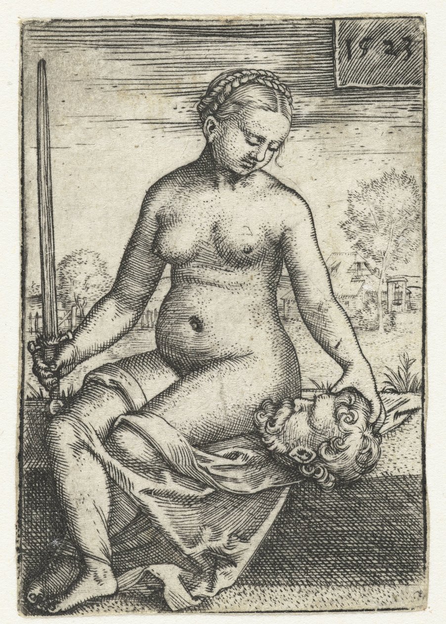 Judith med Holofernes huvud och svärd av Barthel Beham