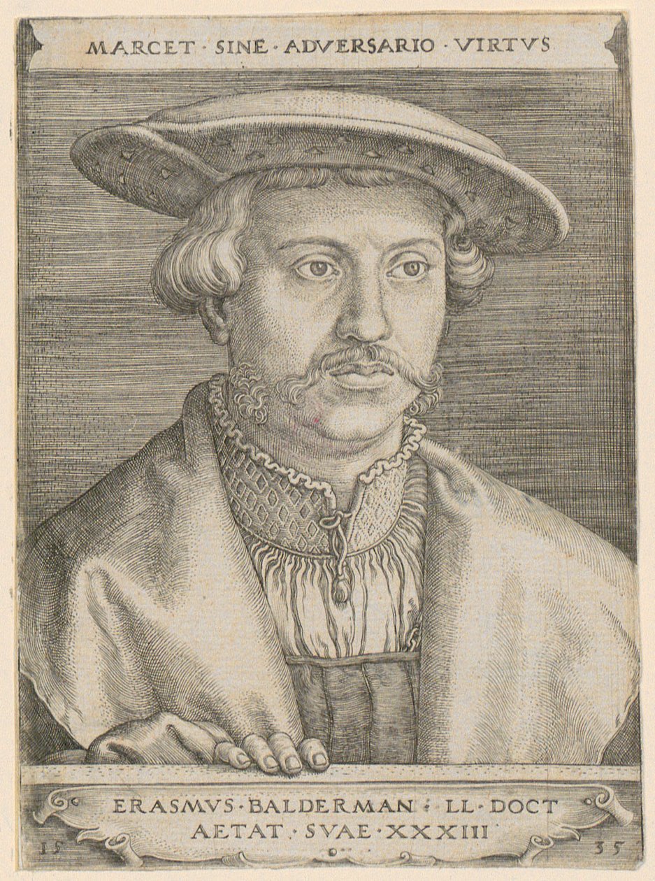 Porträtt av doktor Erasmus Baldermann av Barthel Beham