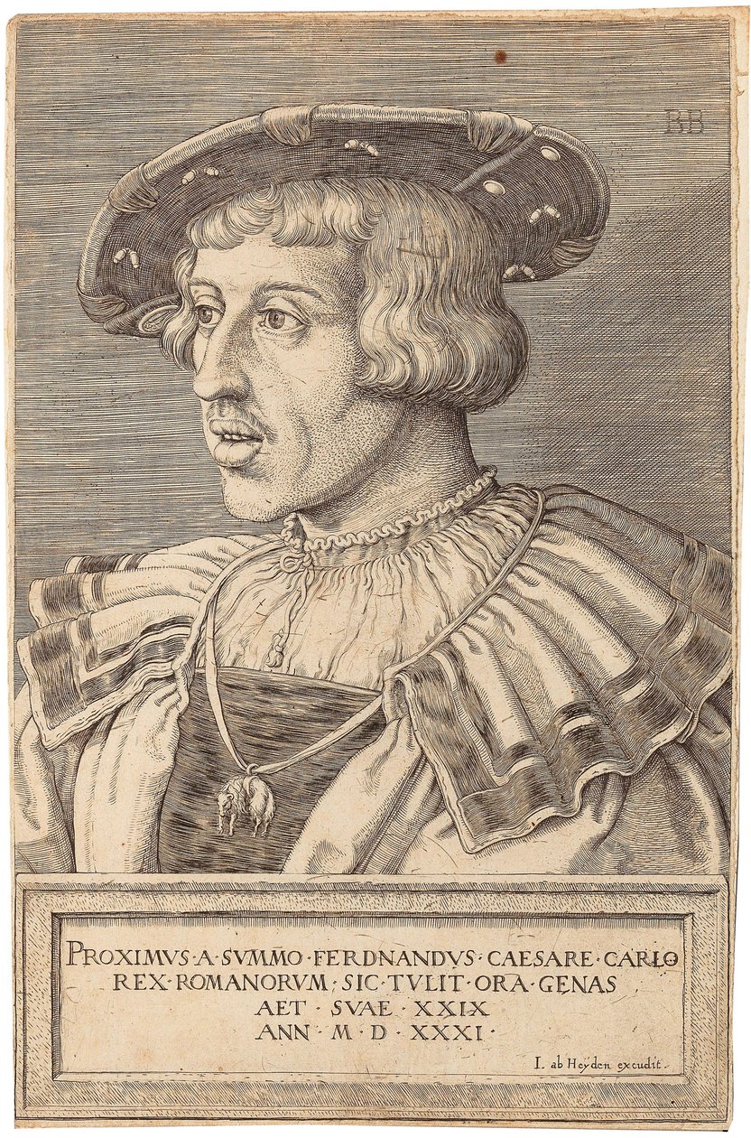 Porträtt av kejsar Ferdinand I 1503-1564, 1531. av Barthel Beham