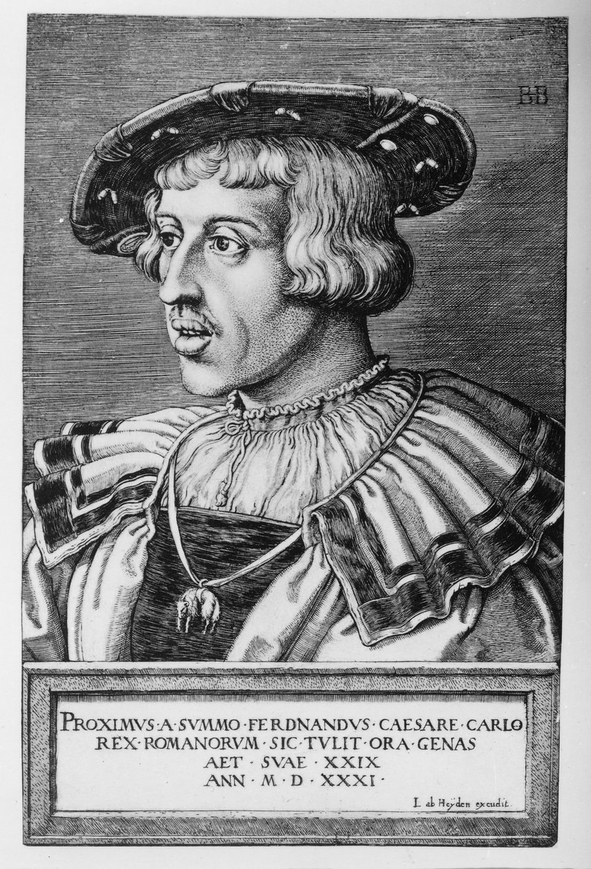 Porträtt av Ferdinand I av Habsburg, 1531 av Barthel Beham