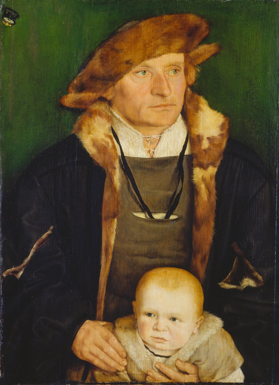 Porträtt av Hans Urmiller och hans son av Barthel Beham