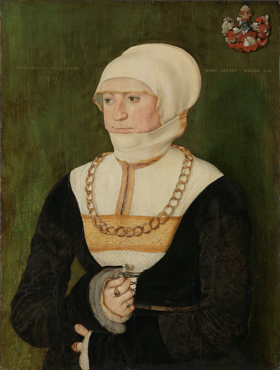 Porträtt av Magdalena Pittrichin, 1528. av Barthel Beham