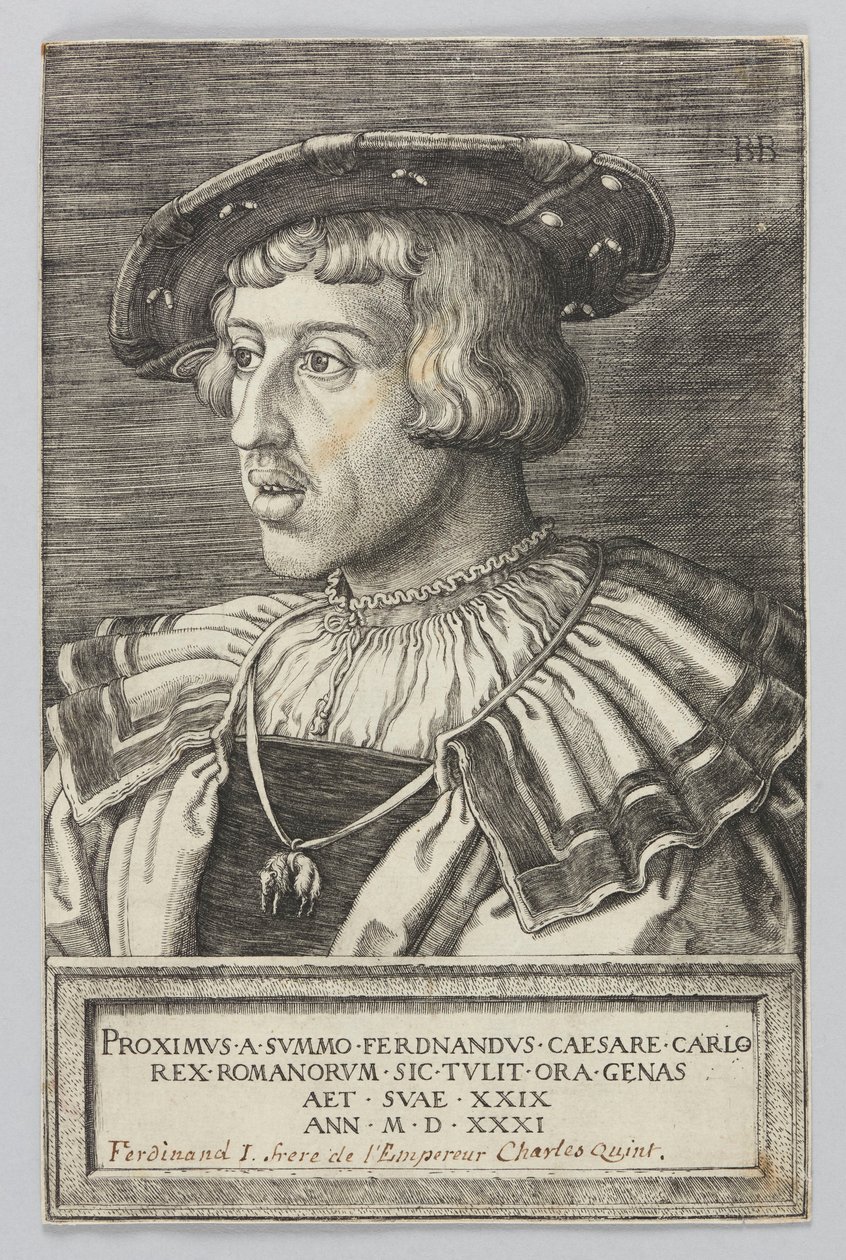 Porträtt av kejsar Ferdinand I av Barthel Beham