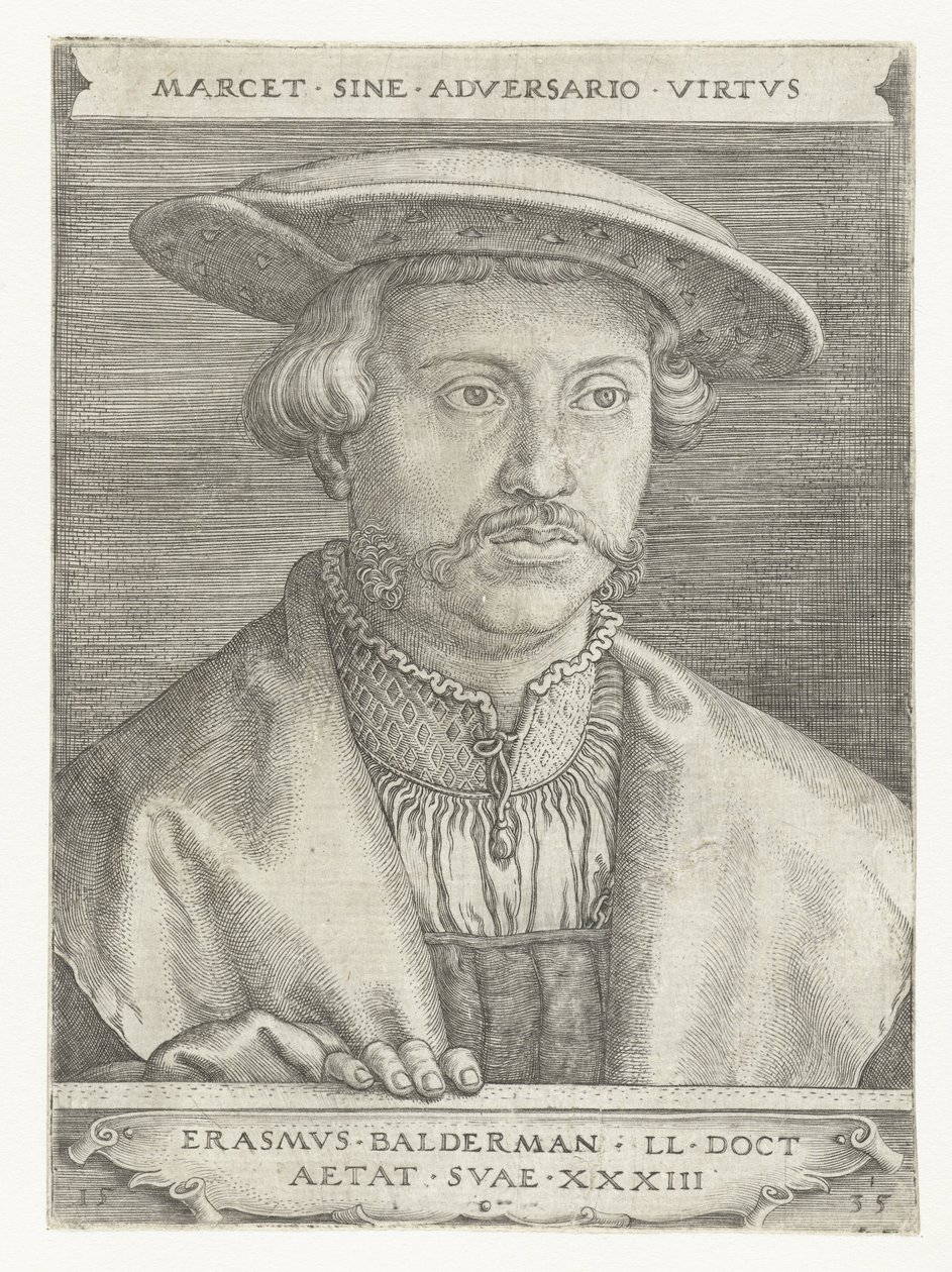 Porträtt av Erasmus Balderman av Barthel Beham