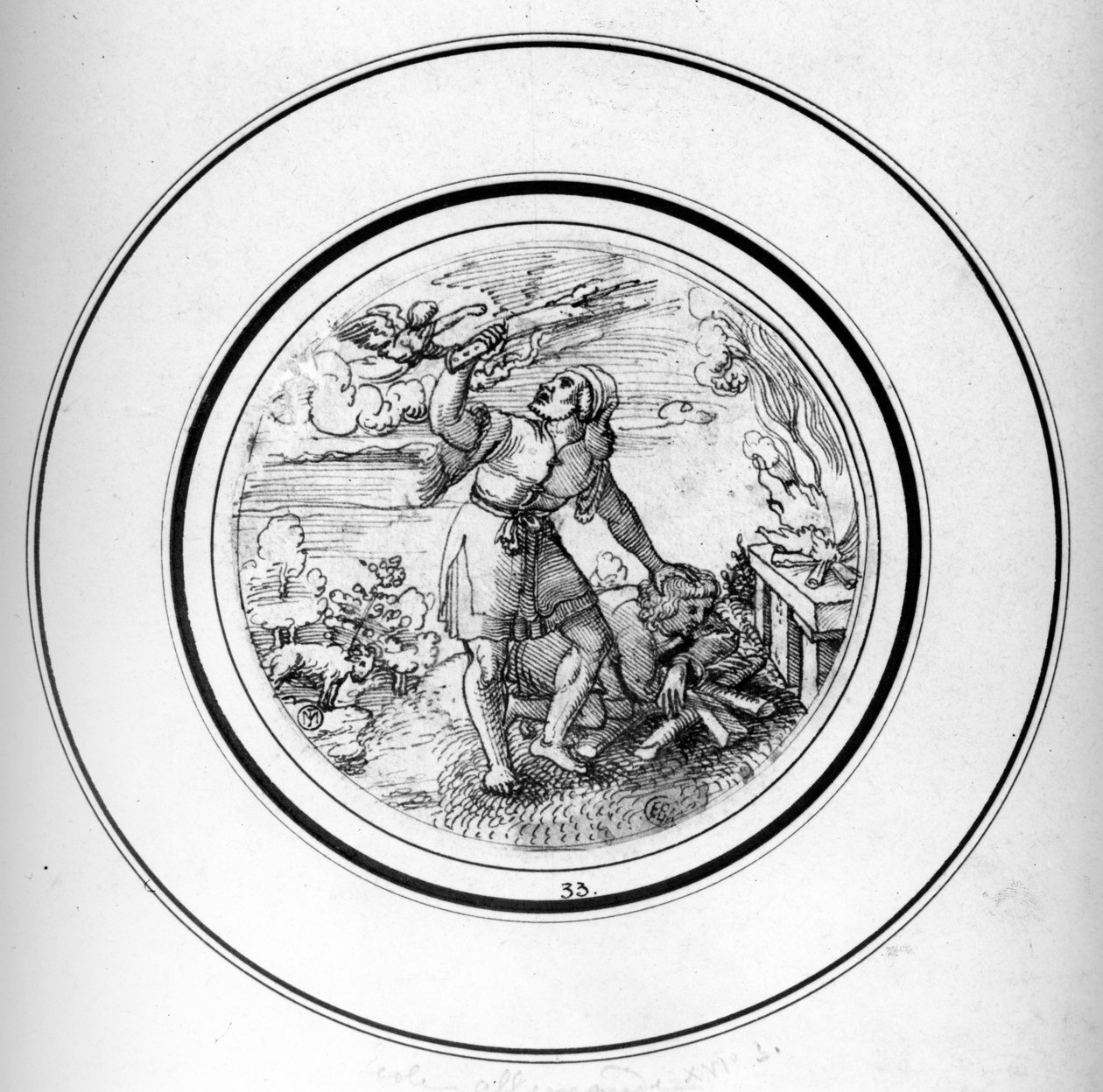Isaks offer (penna och bläck) av Barthel Beham