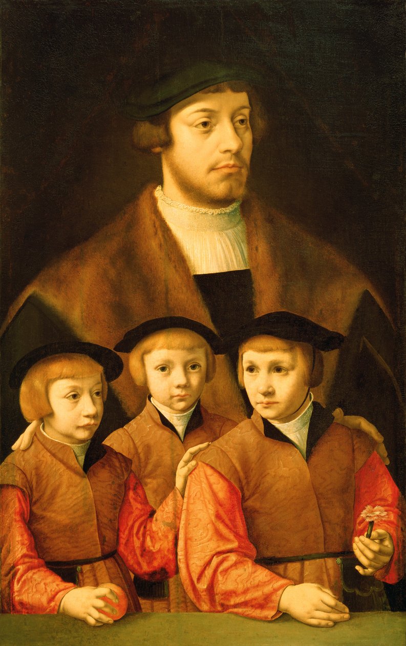 Ata o se Tagata ma Ona Atalii e Toatolu, i le faaiuga o le 1530s-i le amataga o le 1540s av Bartholomaeus Bruyn