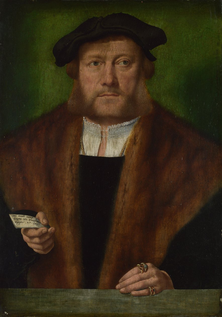 En man, troligen från familjen Strauss av Bartholomaeus Bruyn the Elder