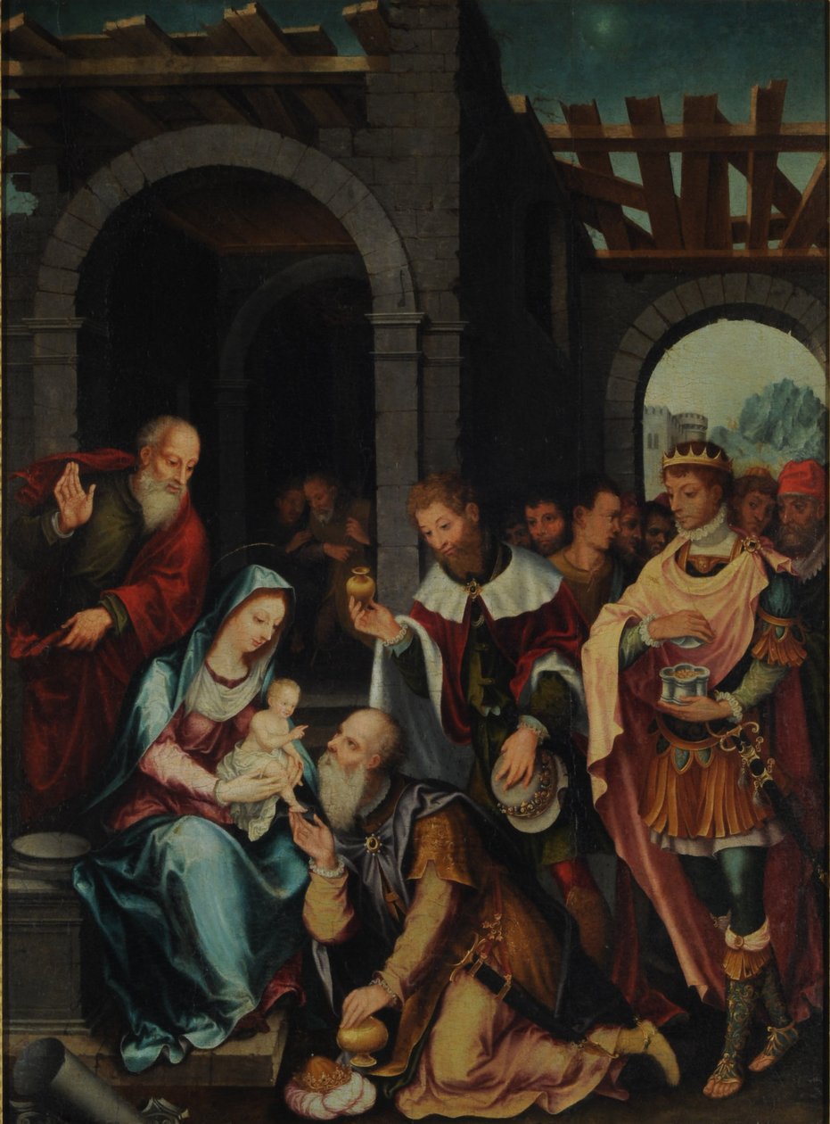 Tillbedjan av de tre vise männen av Bartholomaeus Bruyn the Elder