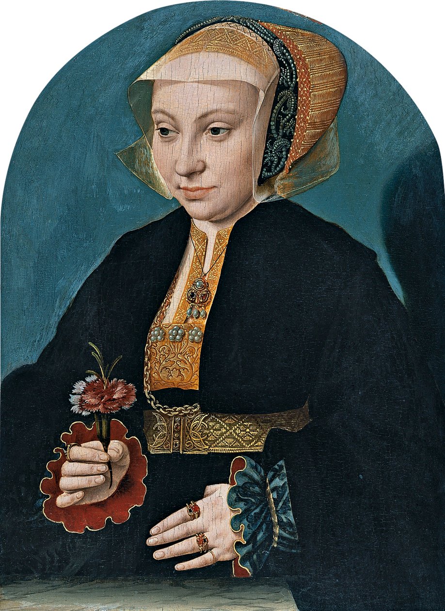Porträtt av en kvinna av Bartholomaeus Bruyn the Elder
