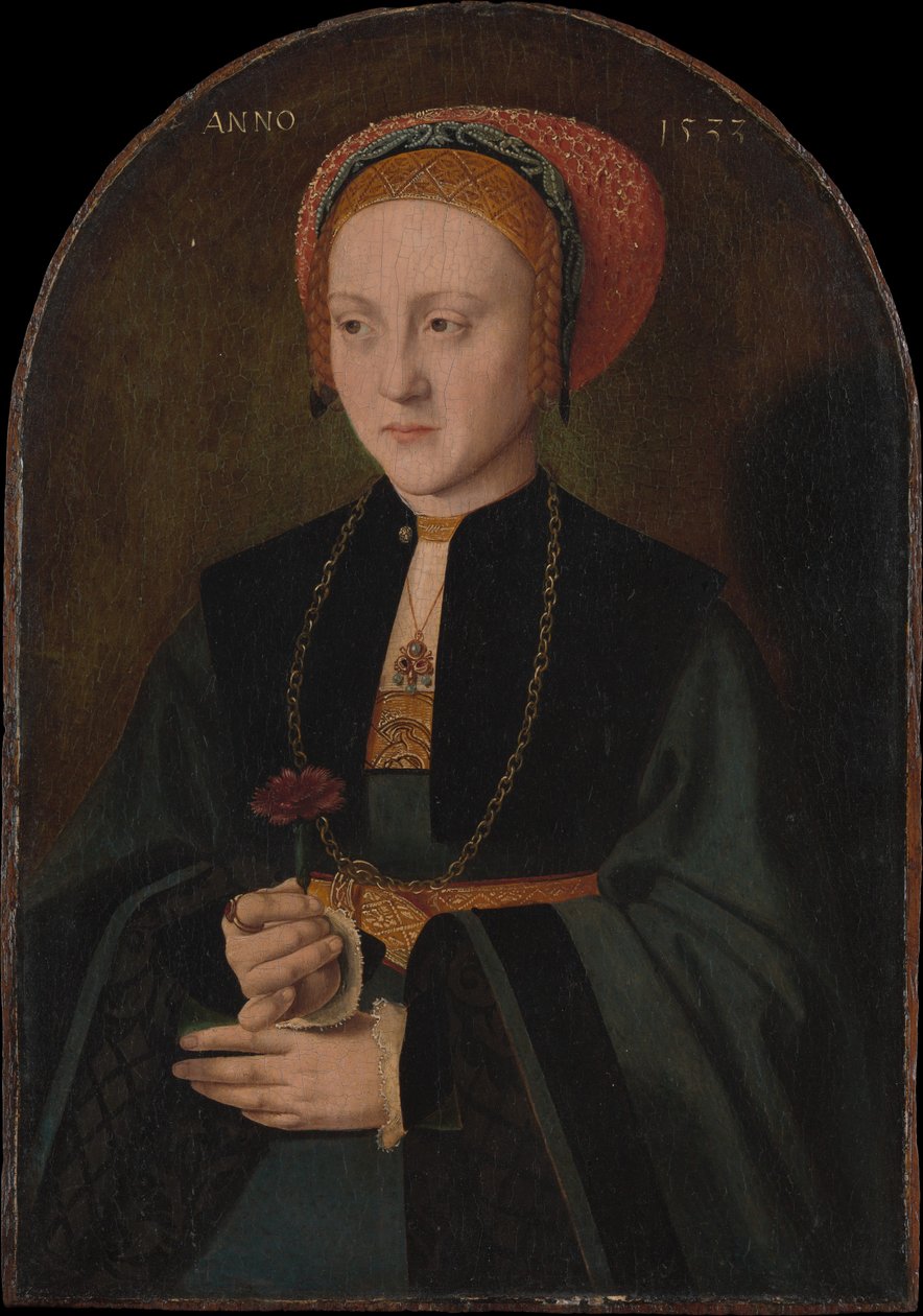 Porträtt av en kvinna, 1533. av Bartholomaeus Bruyn the Elder