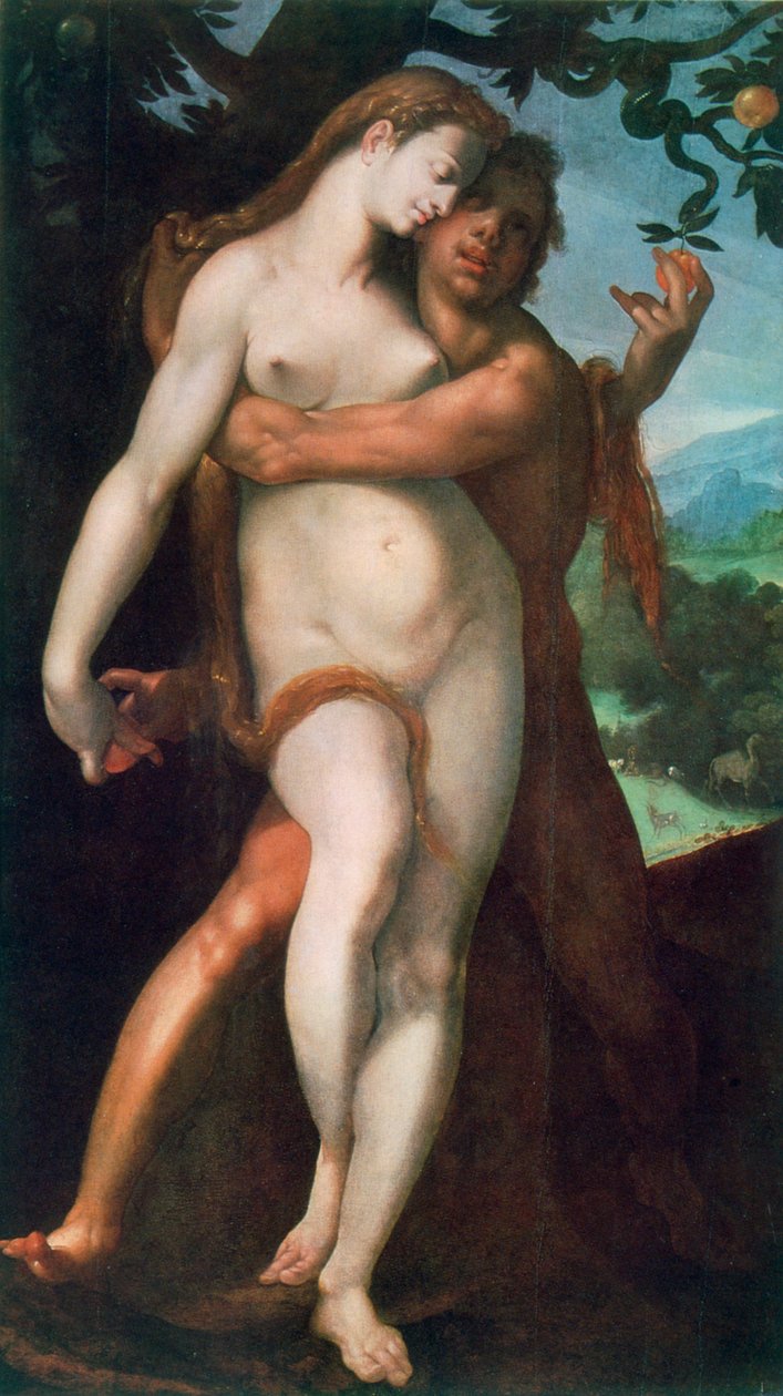 Adam och Eva, c1566-1611. av Bartholomaeus Spranger