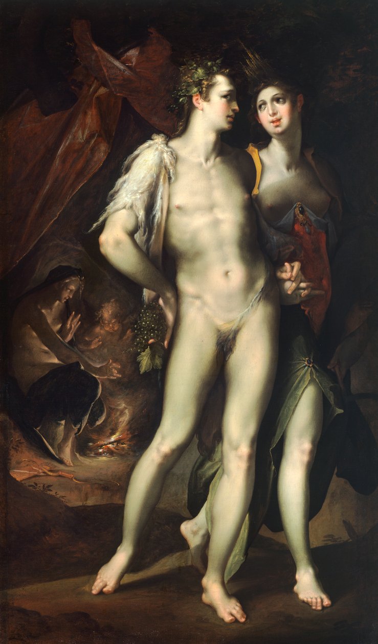 Bacchus och Ceres, av Bartholomaeus Spranger (1546-1611). av Bartholomaeus Spranger