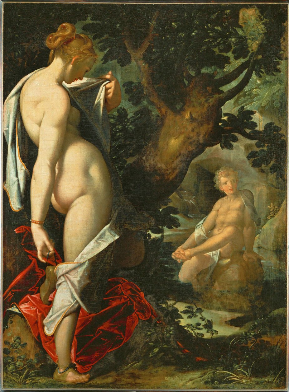 Hermaphroditus och nymfen Salamacis av Bartholomaeus Spranger