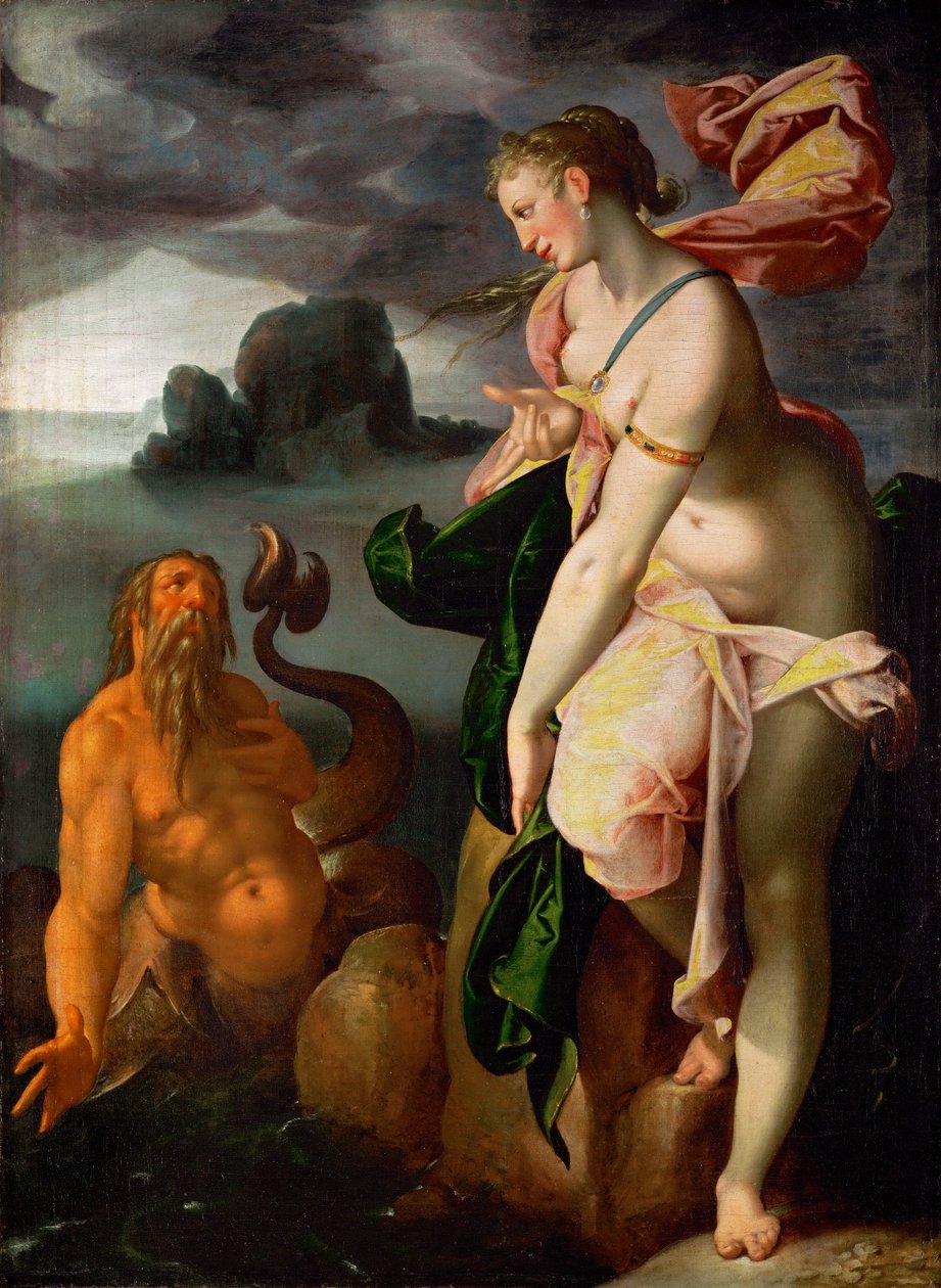 Scylla och Glaucus, ca 1580-1582 av Bartholomaeus Spranger