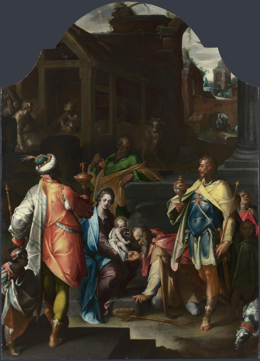 The Adoration of the Kings, ca 1595 av Bartholomaeus Spranger