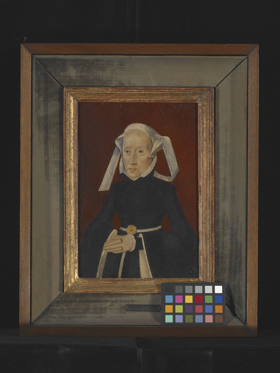 Porträtt av en dam (olja på trä) av Bartholomaeus the Elder Bruyn