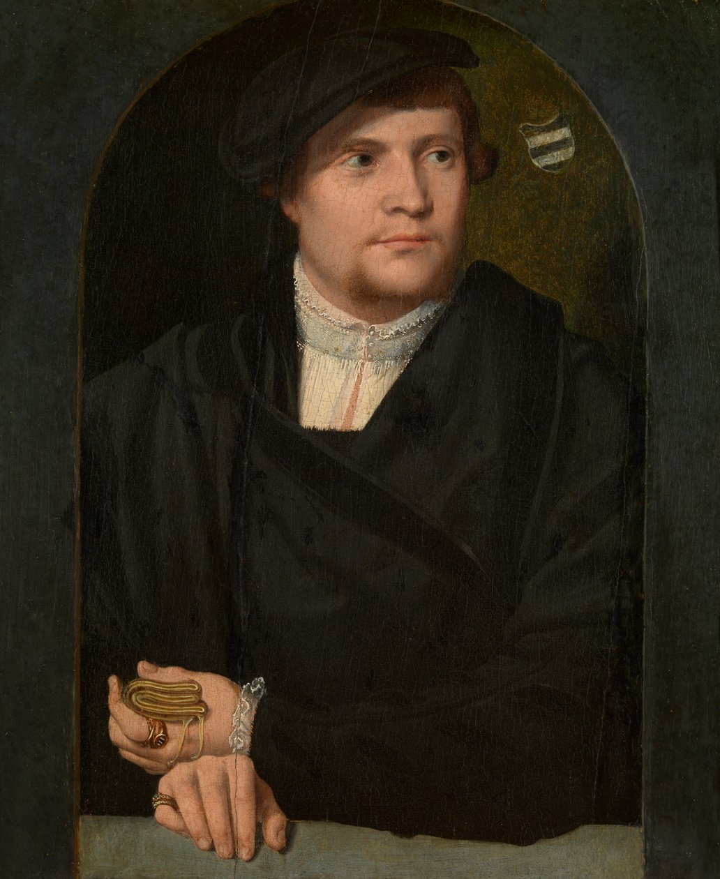 Porträtt av en man (olja på panel) av Bartholomaeus the Elder Bruyn