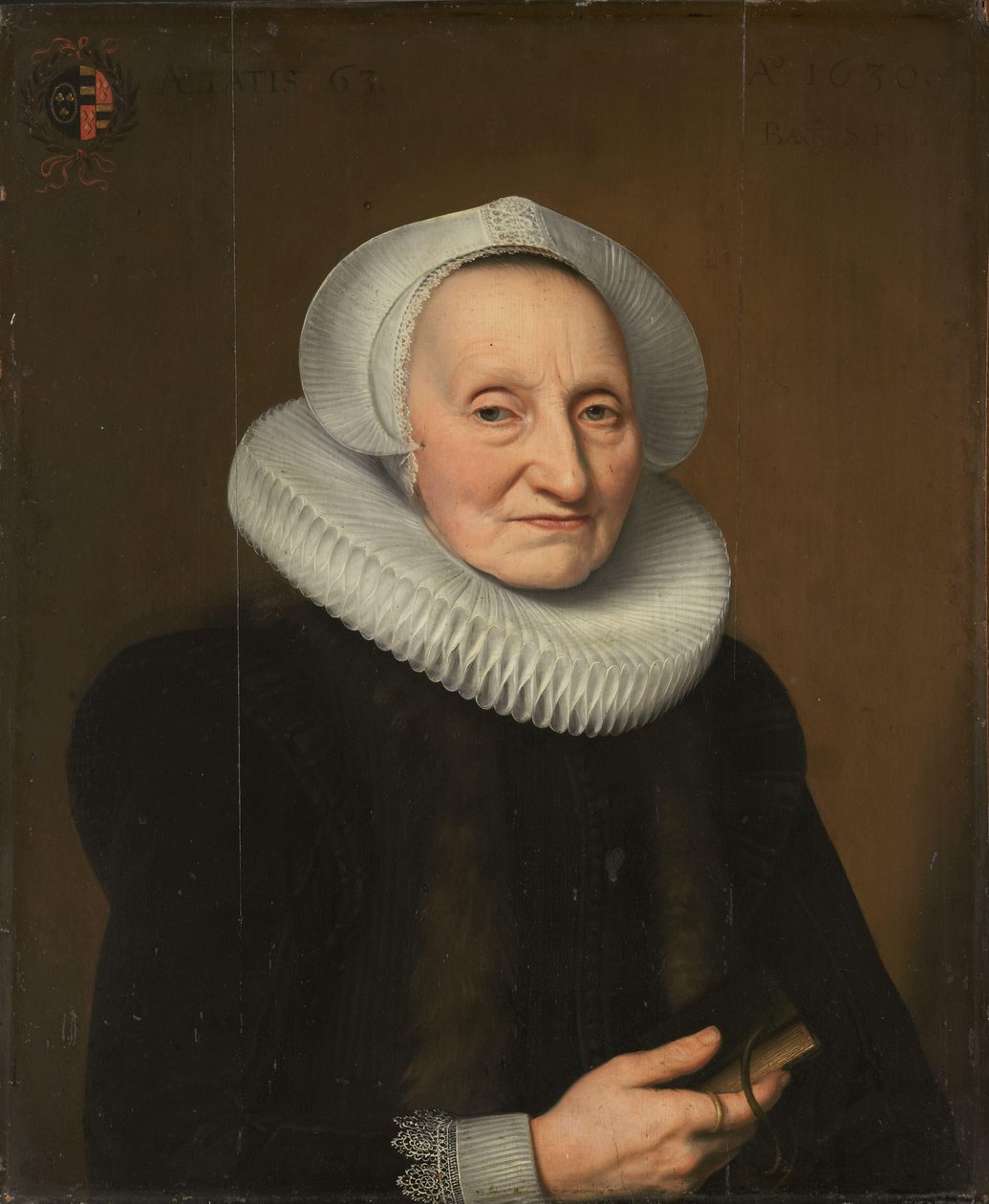 Porträtt av Belia Claesdr (1566-in eller efter 1652) av Bartholomeaus Sarburgh