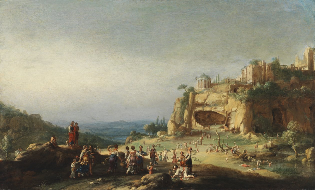 Arkadiskt landskap av Bartholomeus Breenbergh