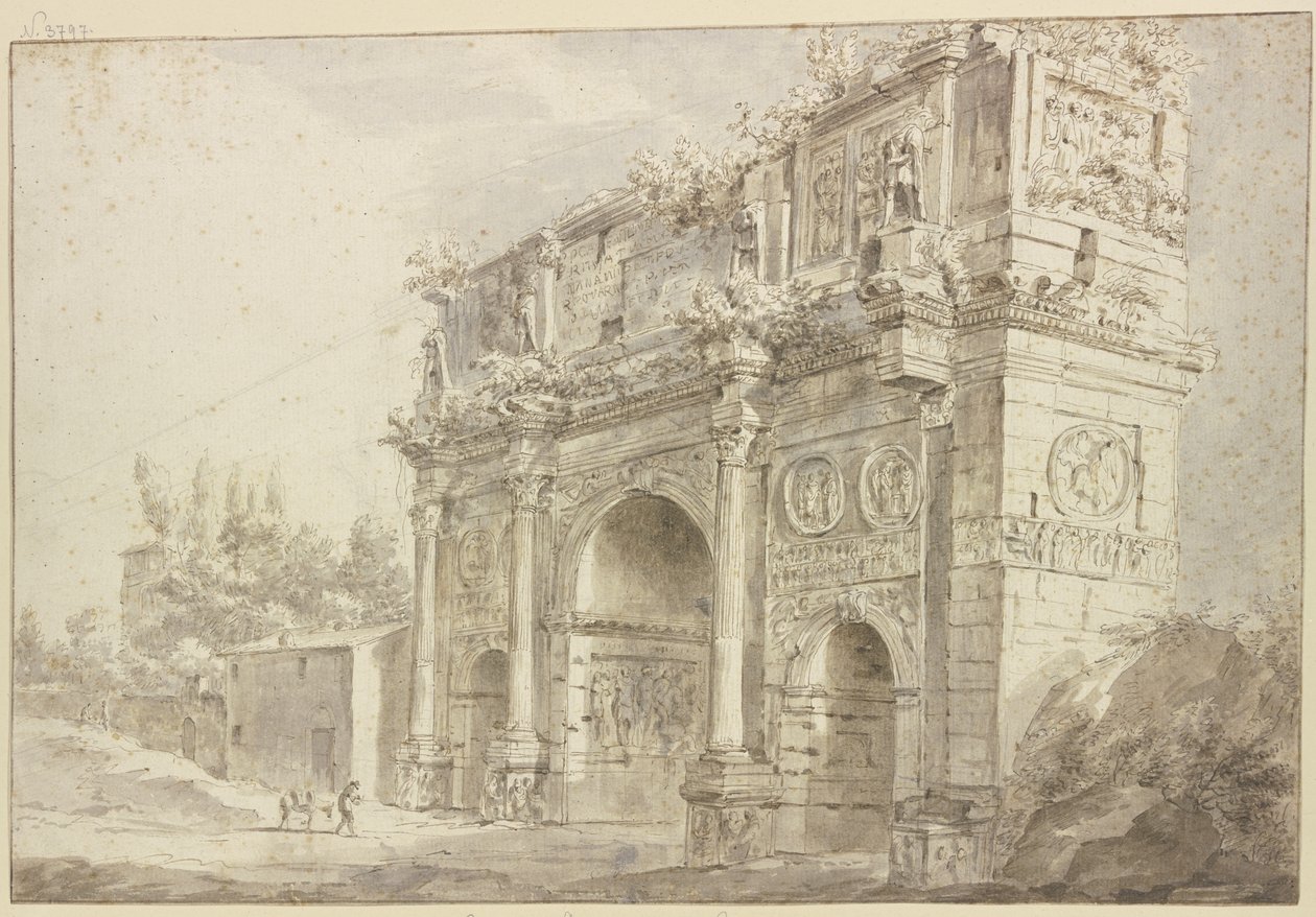 Konstantinsbågen i Rom av Bartholomeus Breenbergh