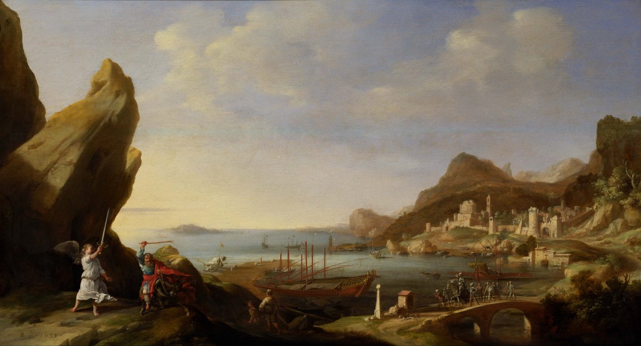 Kustlandskap med Bileam och åsnan av Bartholomeus Breenbergh