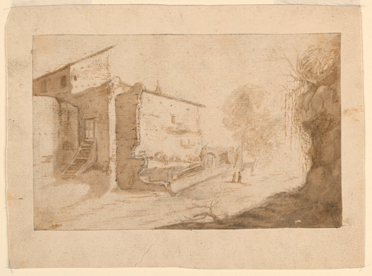 italiensk by av Bartholomeus Breenbergh
