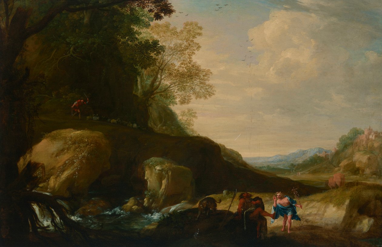 Landskap med Merkurius, Argos och Io av Bartholomeus Breenbergh