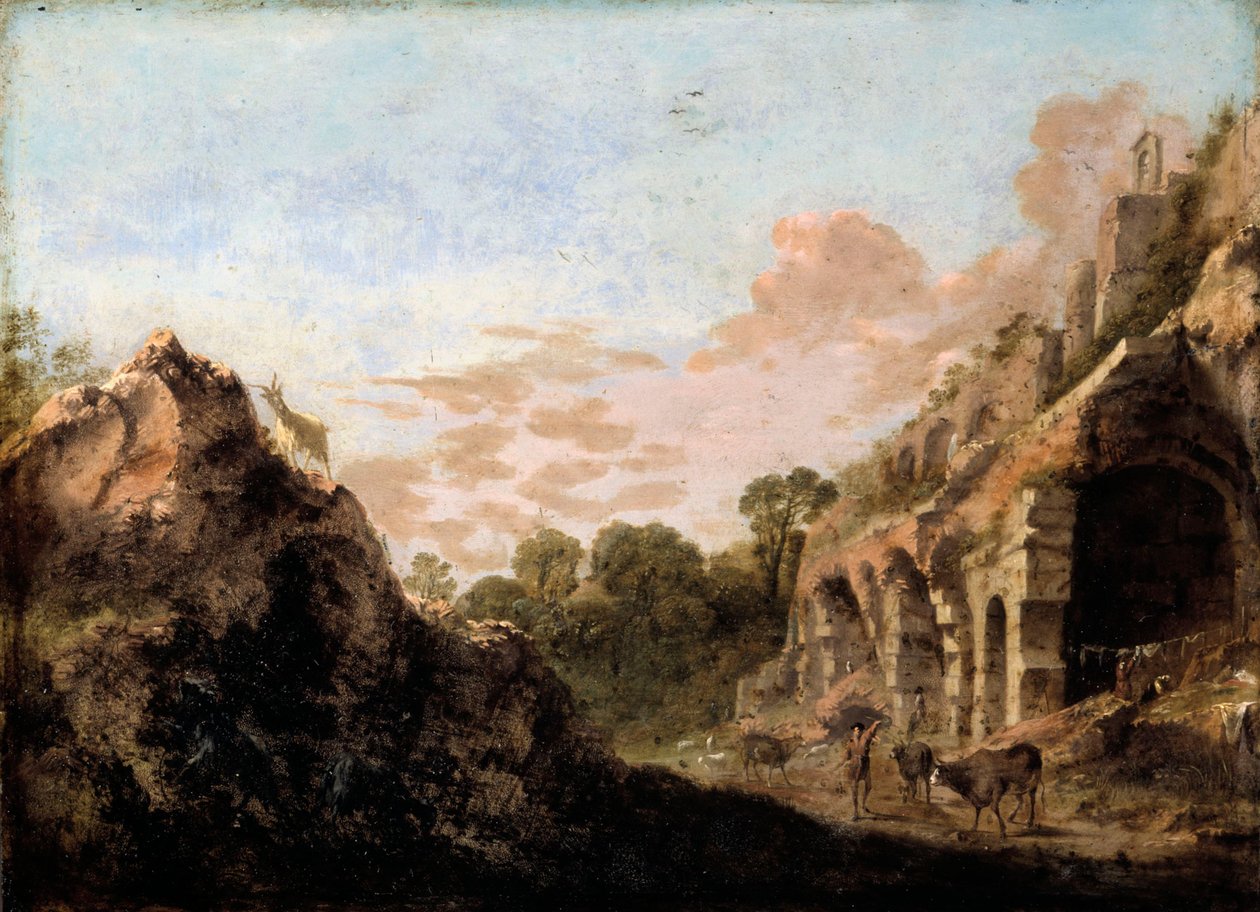 Landskap med ruiner av Bartholomeus Breenbergh
