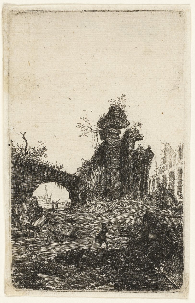 Ruins of the Colosseum, skylt 10 från The Ruins of Rome av Bartholomeus Breenbergh