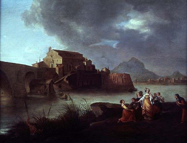 Moses fynd (olja på tavla) av Bartholomeus Breenbergh