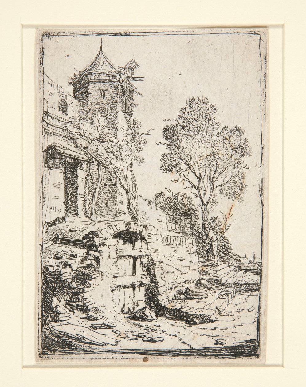 Huset nära det sexkantiga tornet av Bartholomeus Breenbergh