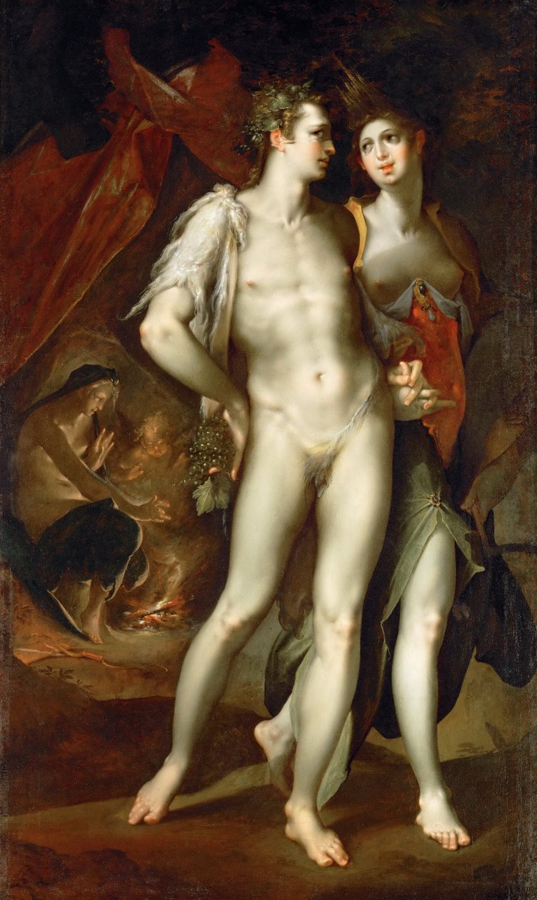 "Sine Cerere et Baccho friget Venus" av Bartholomeus Spranger