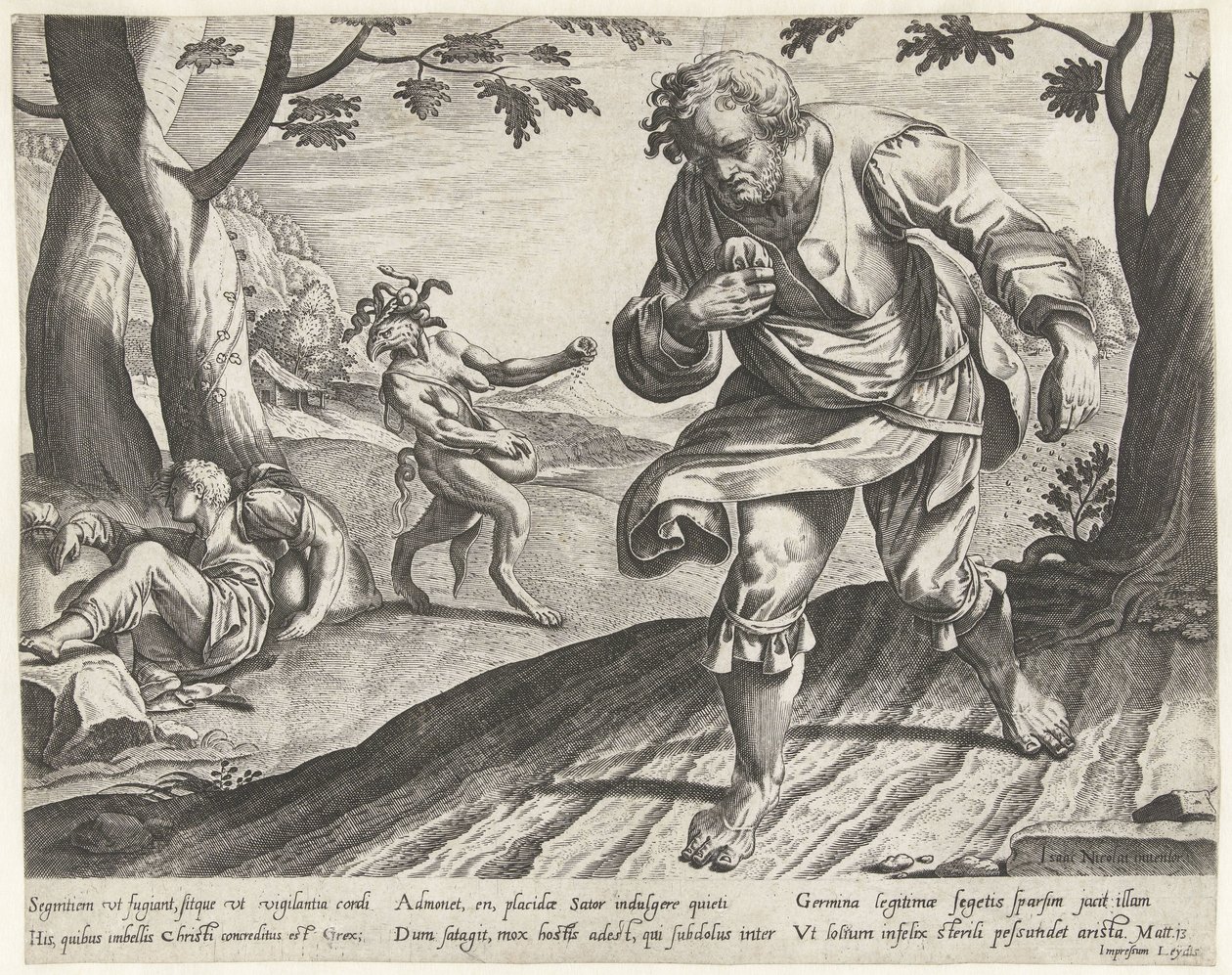 Liknelse om ogräset bland vetet av Bartholomeus Willemsz. Dolendo (attributed to)