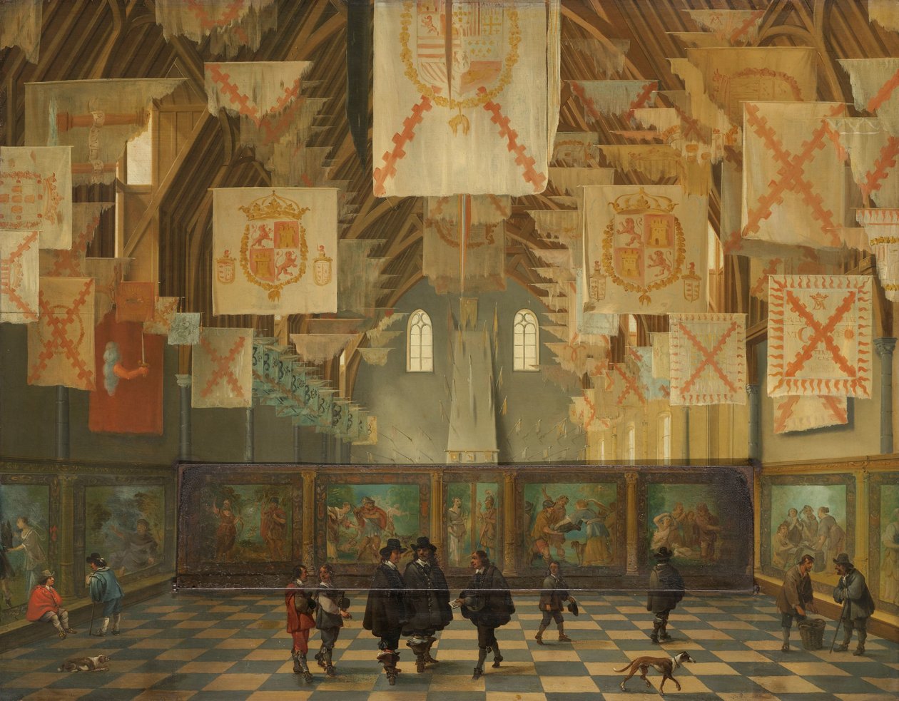 Den stora församlingen 1651 Stora salen på Binnenhof, Haag, under den stora församlingen av generalstaterna 1651 av Bartholomeus van Bassen