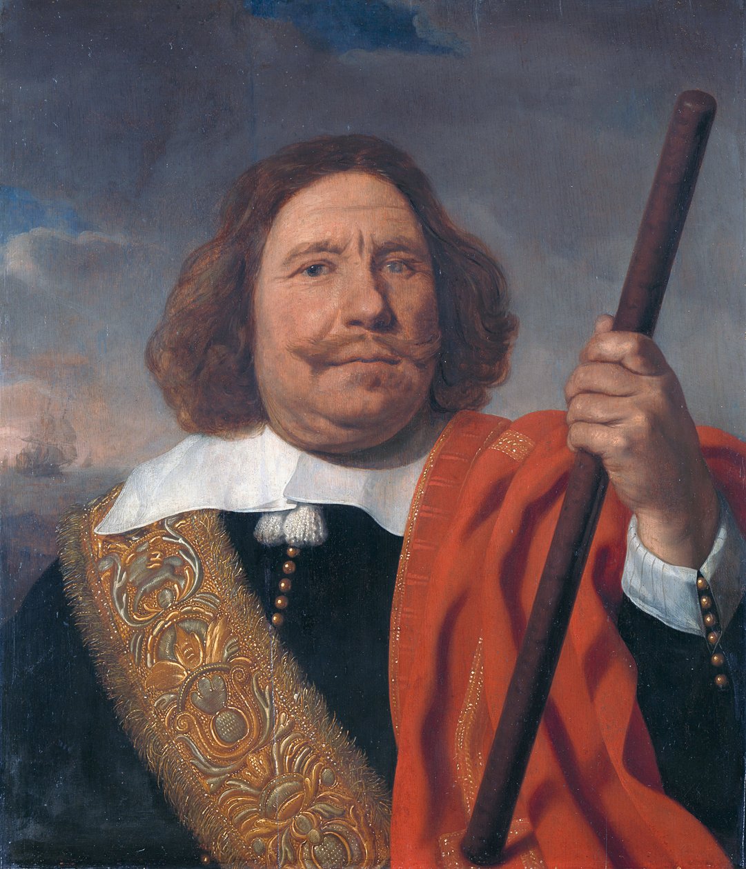 Nederländska: Egbert Meeuwsz Cortenaer (1605-65), amiralitetslöjtnant vid amiralitetet på Maas Egbert Meeuwsz Cortenaer (1605-65). Viceamiral, amiralitetet vid Maas, Rotterdam av Bartholomeus van der Helst